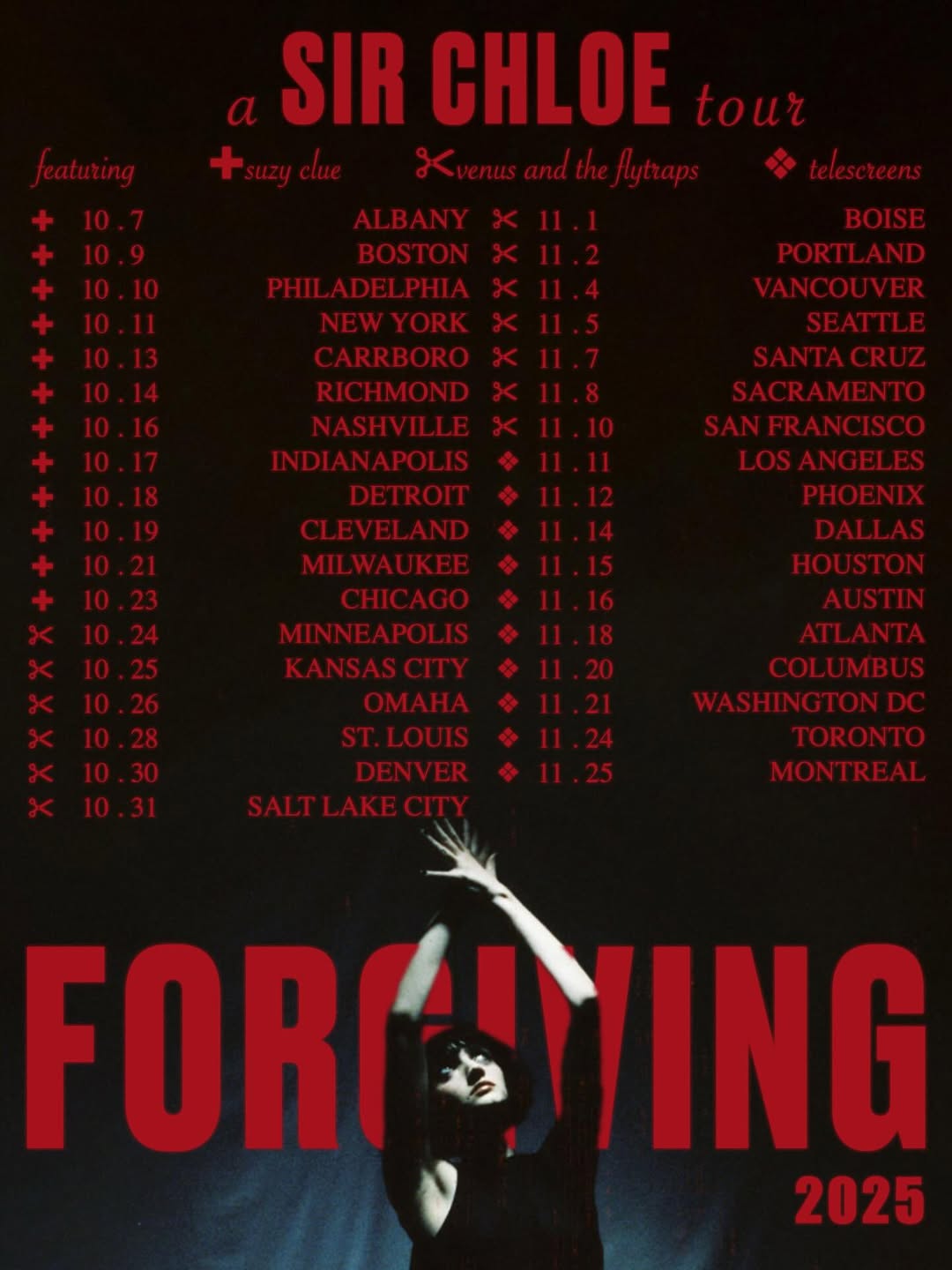 Telescreens The Forgiving Tour Tour Poster 2025